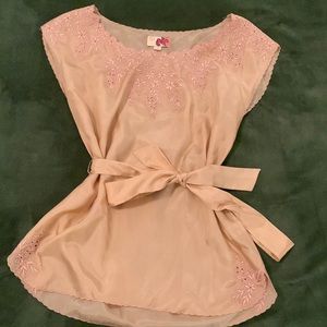 Forever 21 Vintage Pink Silk Top